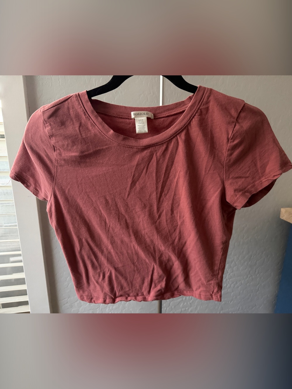 Bozzolo Dusty Pink Short Sleeve Crewneck Tee